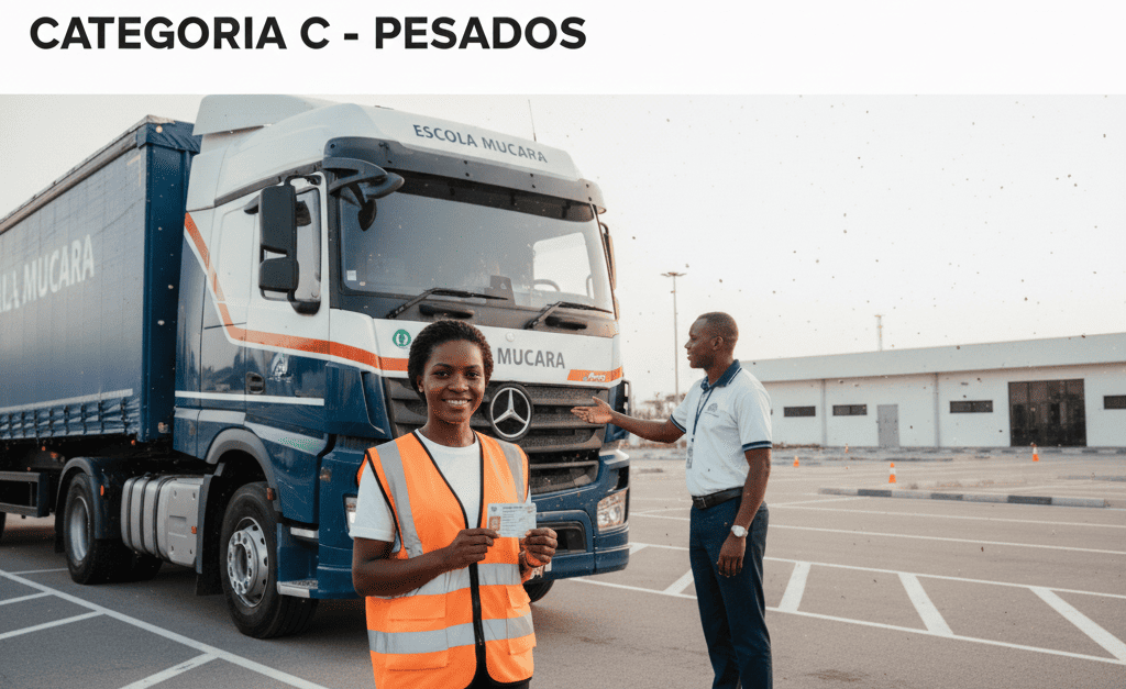 Aula de condução de pesados (Categoria C)