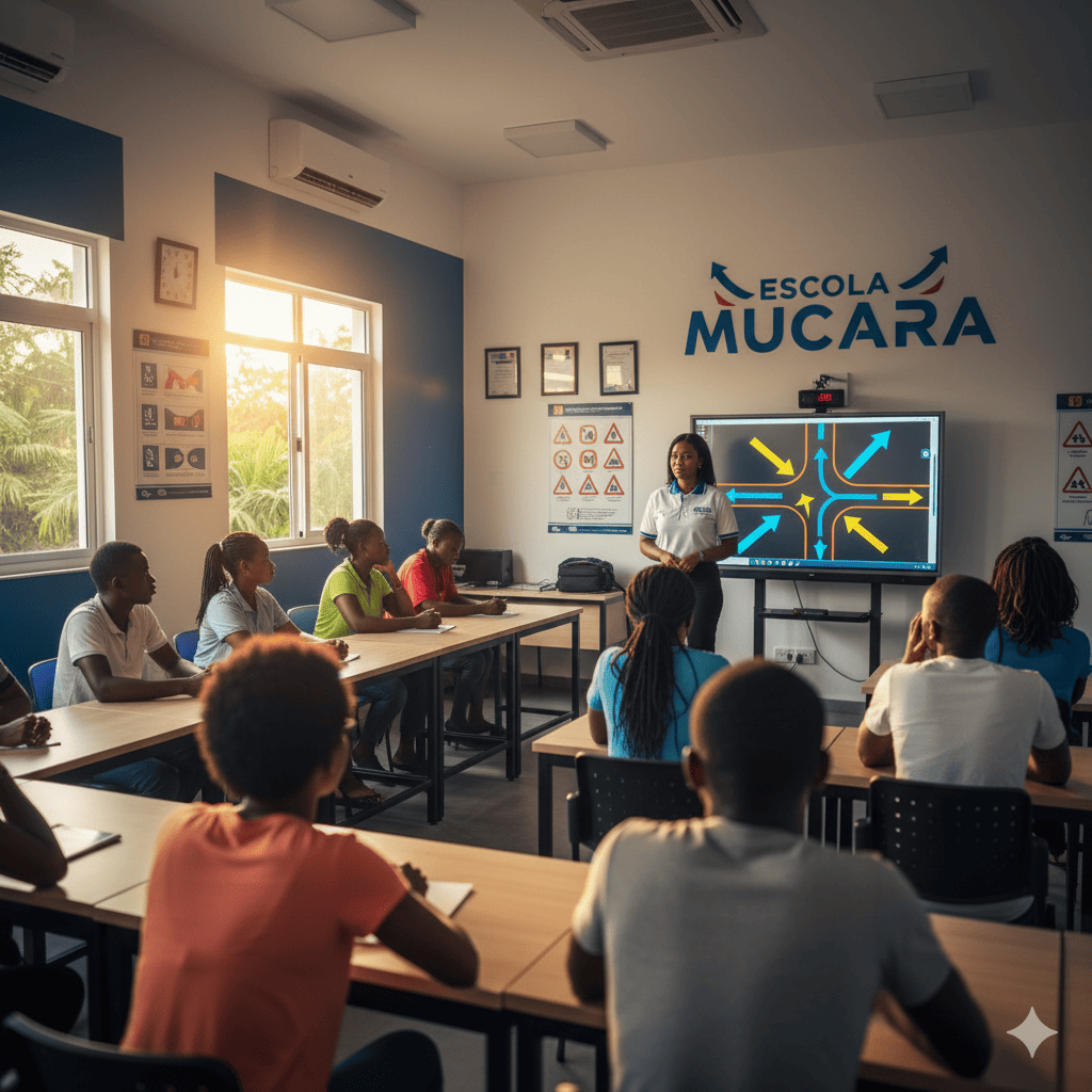 Sala de aulas teóricas da Escola Mucara